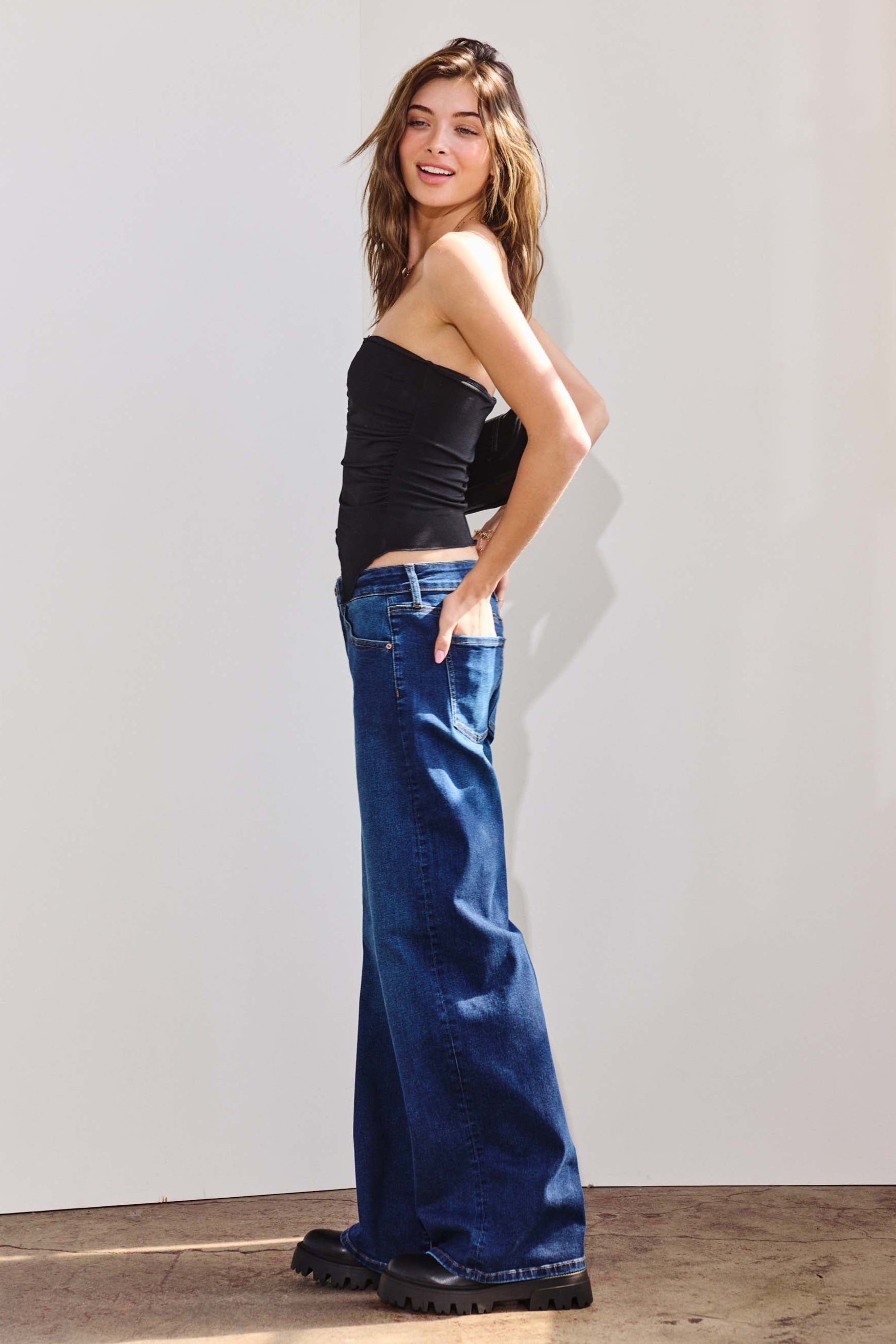 High Rise Wide Leg Jeans