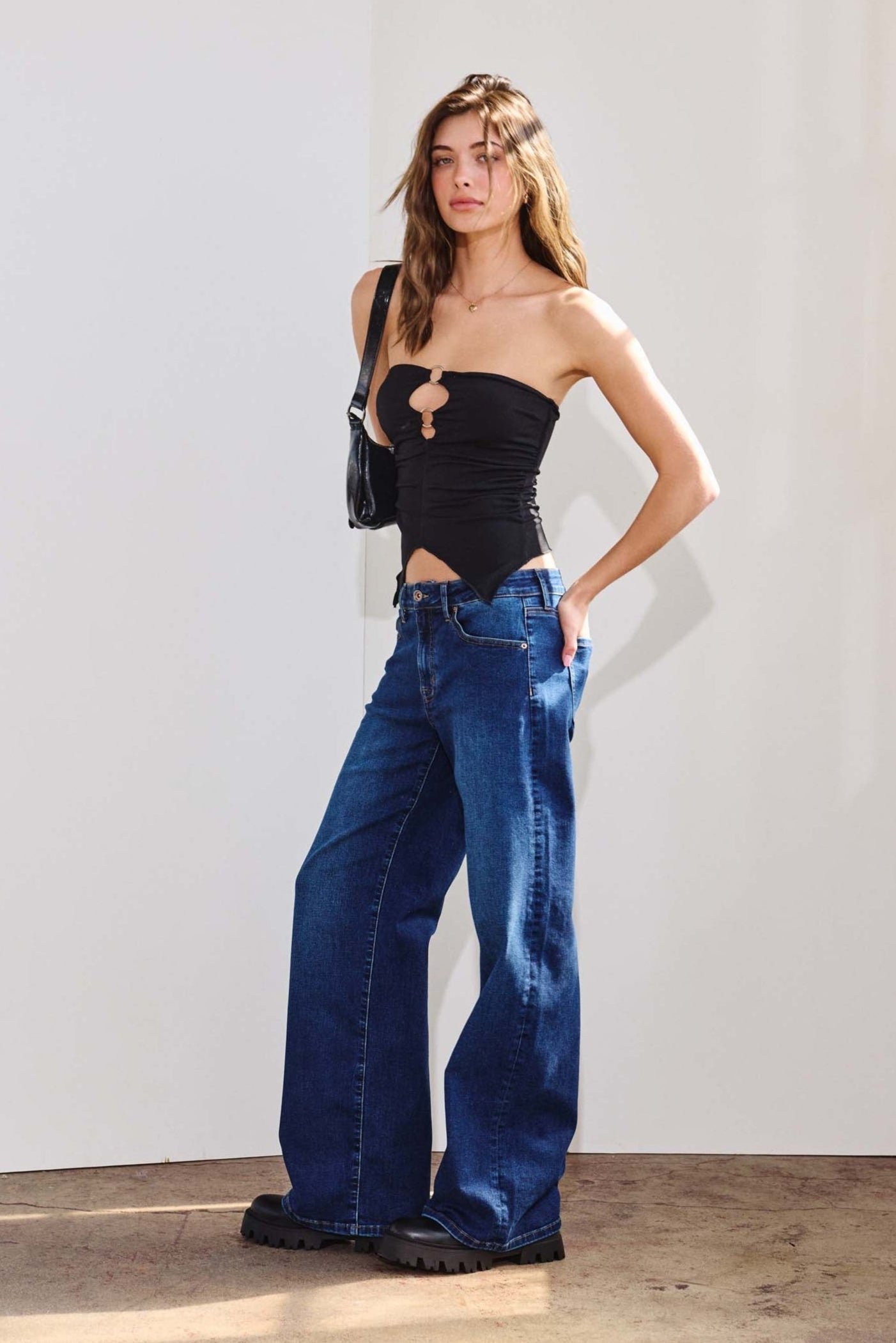 High Rise Wide Leg Jeans