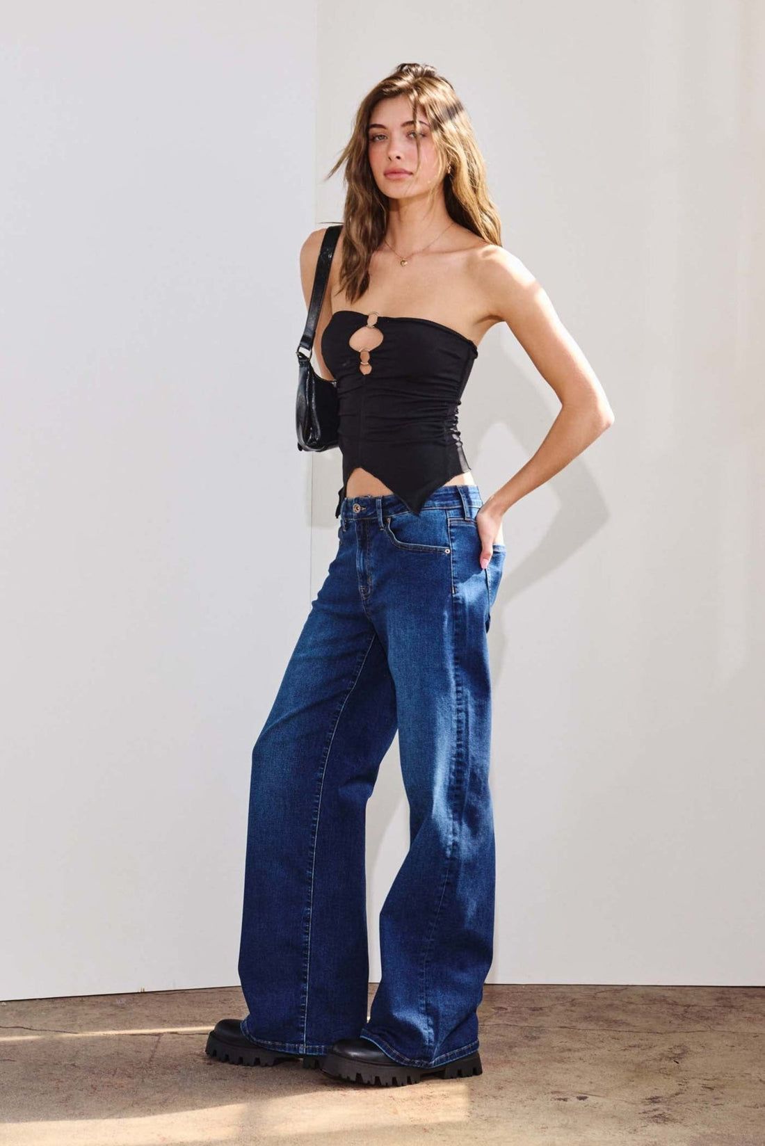 High Rise Wide Leg Jeans