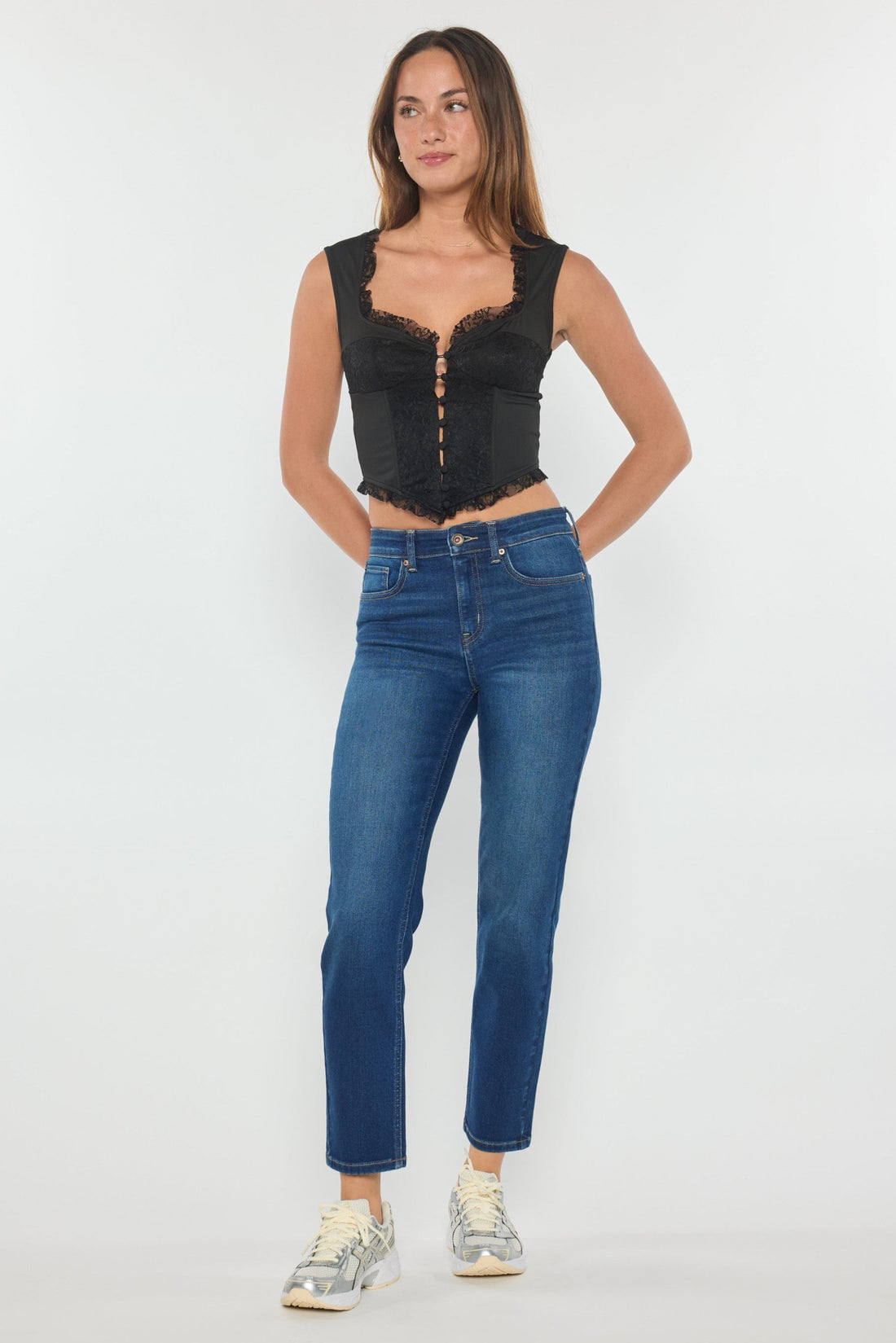 High Rise Straight Jeans