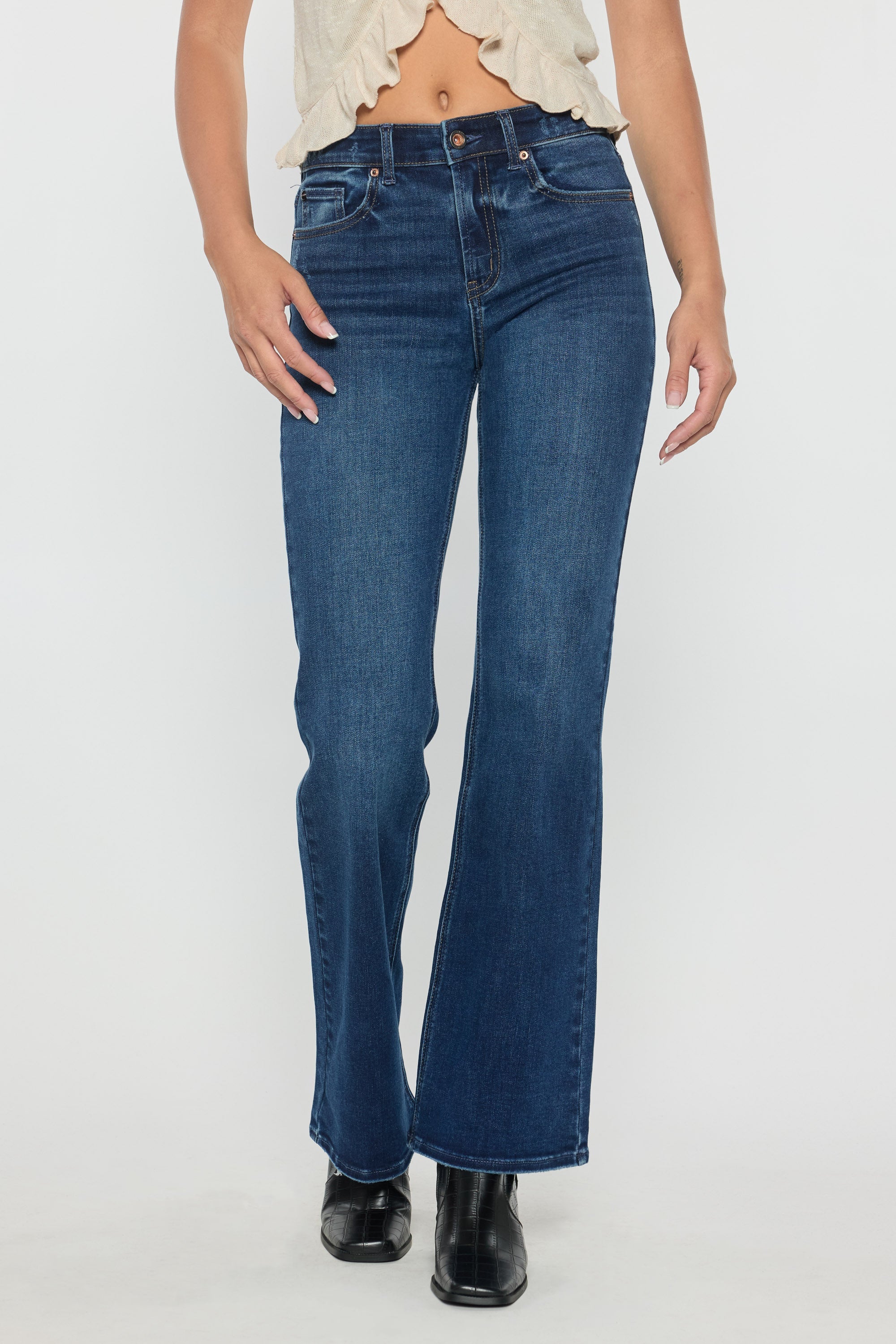 High Rise Baby Wide Leg Jeans