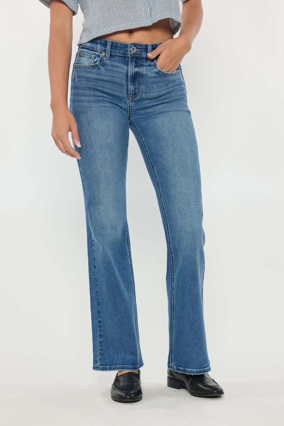 High Rise Baby Wide Leg Jeans