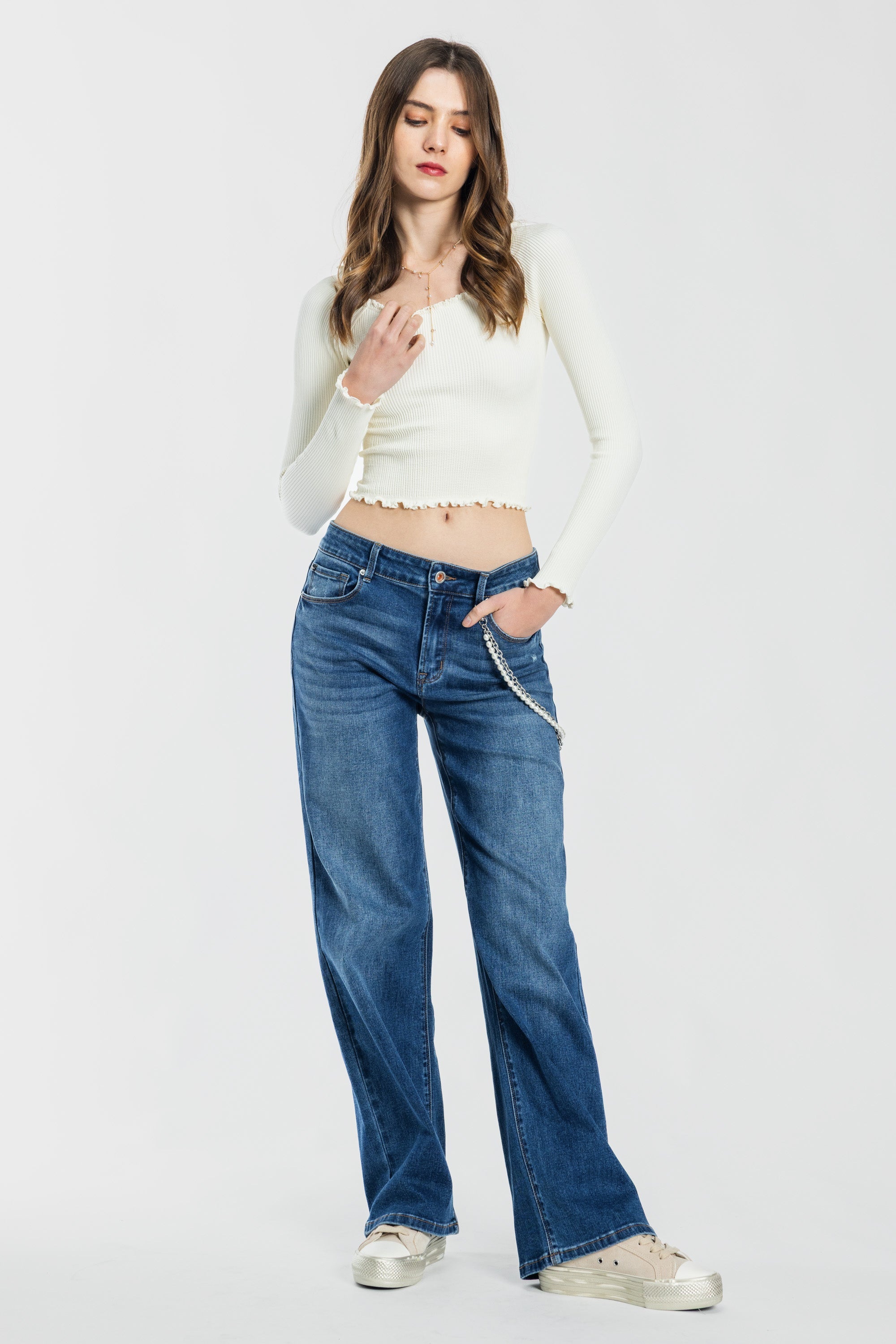 High Rise Wide Leg Jeans
