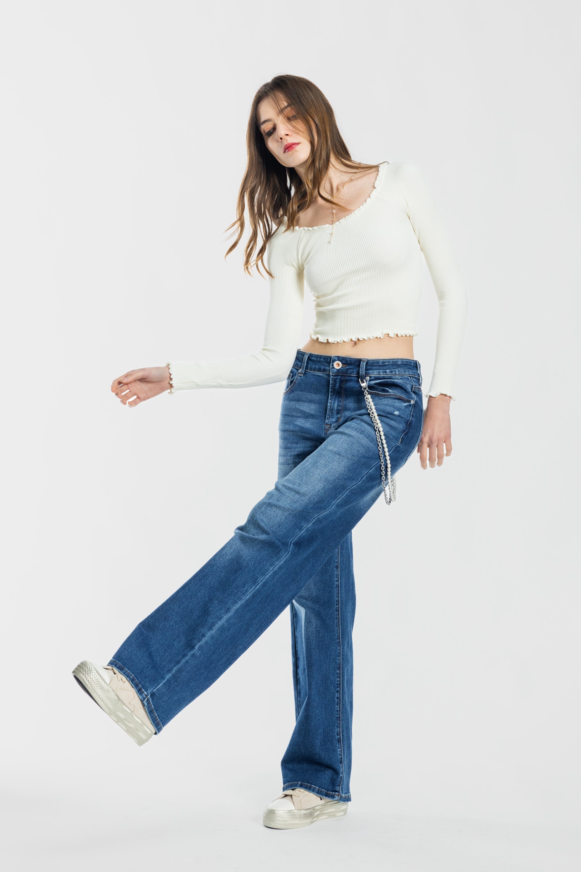 High Rise Wide Leg Jeans