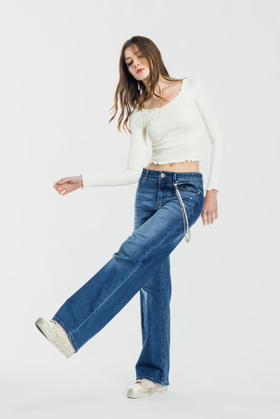 High Rise Wide Leg Jeans