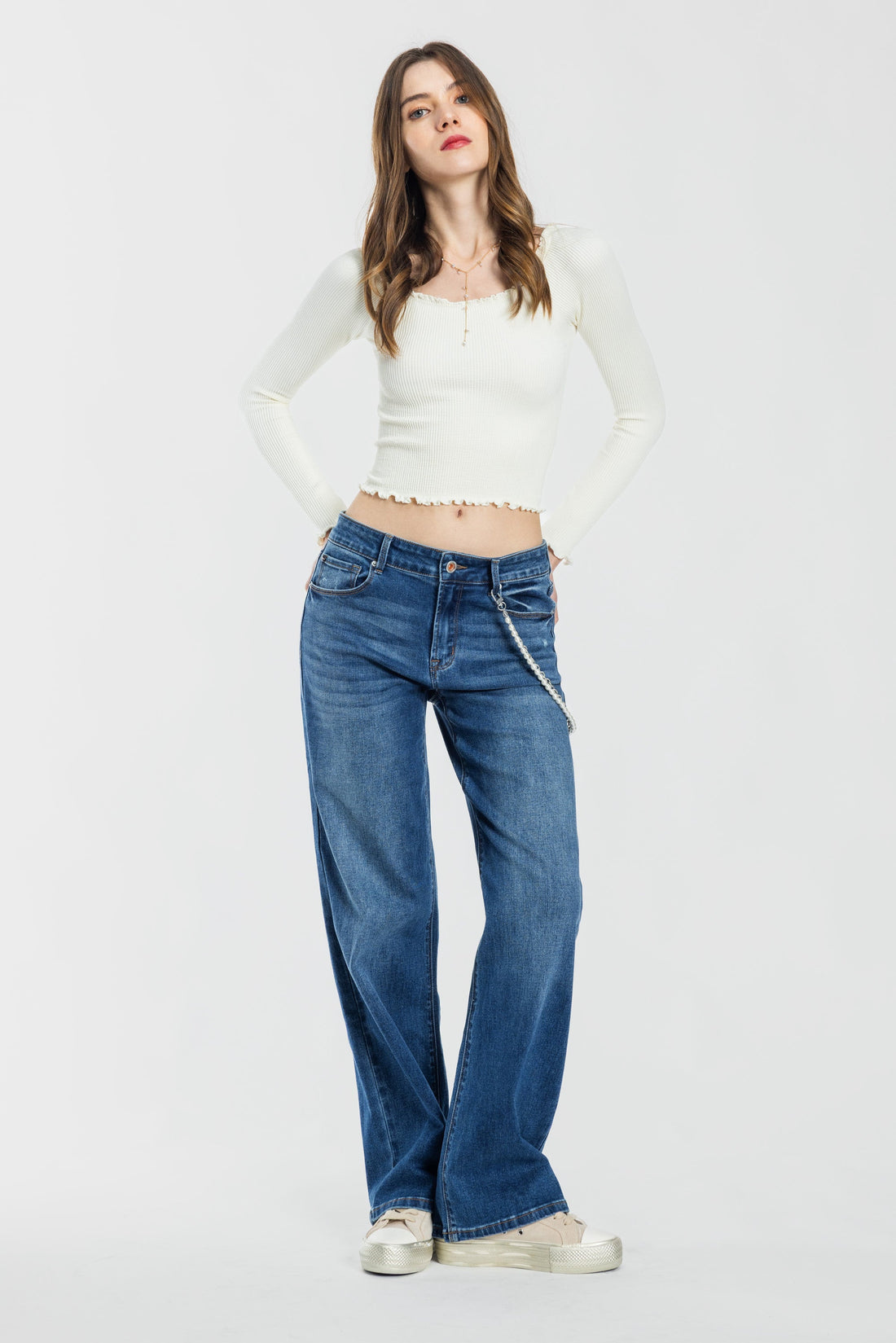 High Rise Wide Leg Jeans