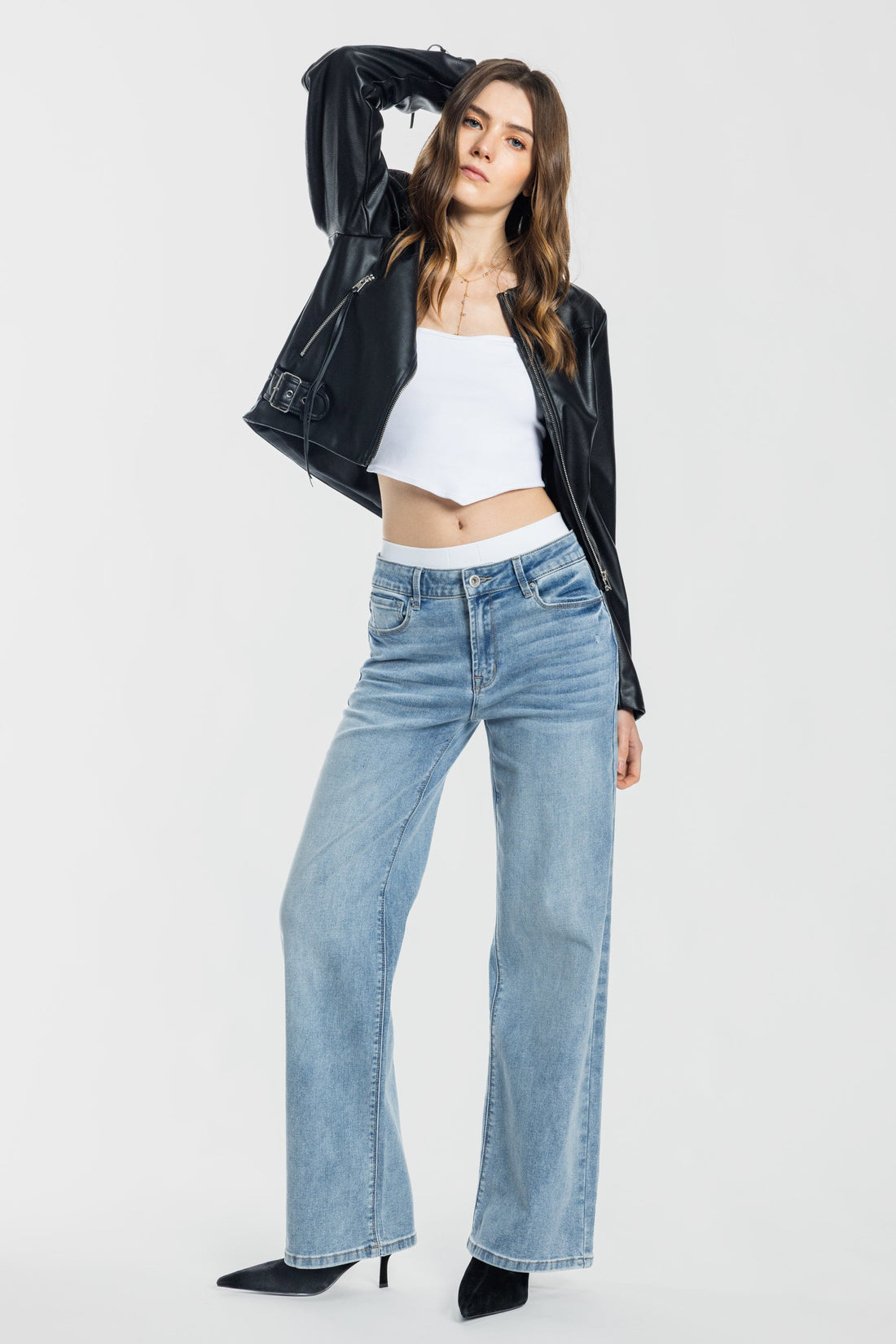 High Rise Wide Leg Jeans