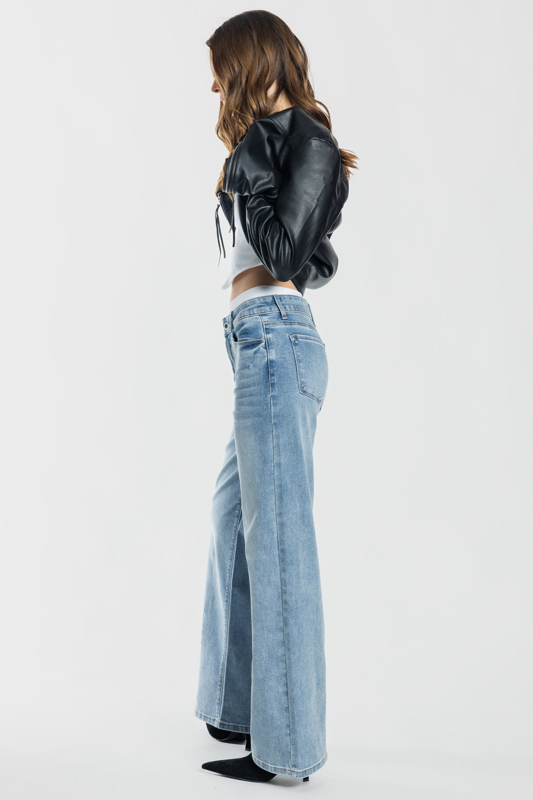 High Rise Wide Leg Jeans