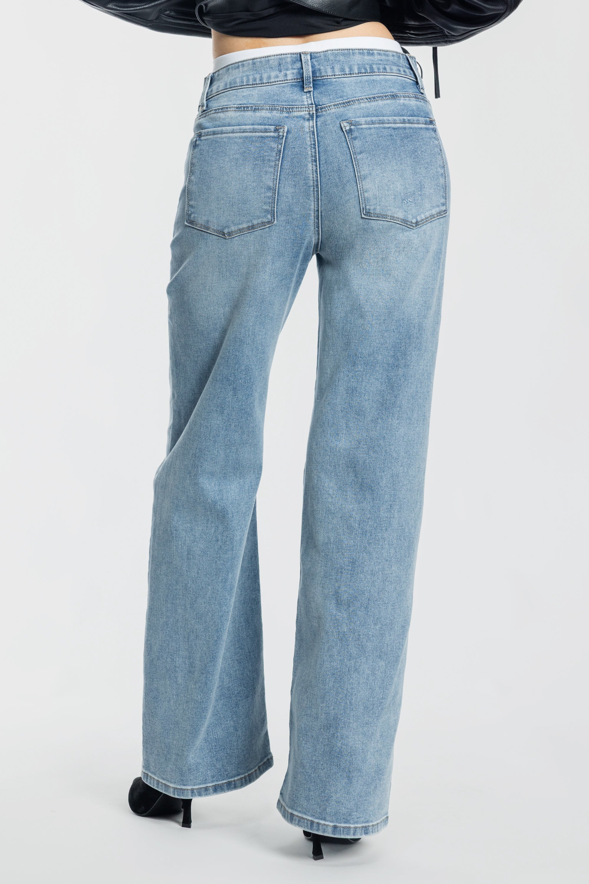 High Rise Wide Leg Jeans