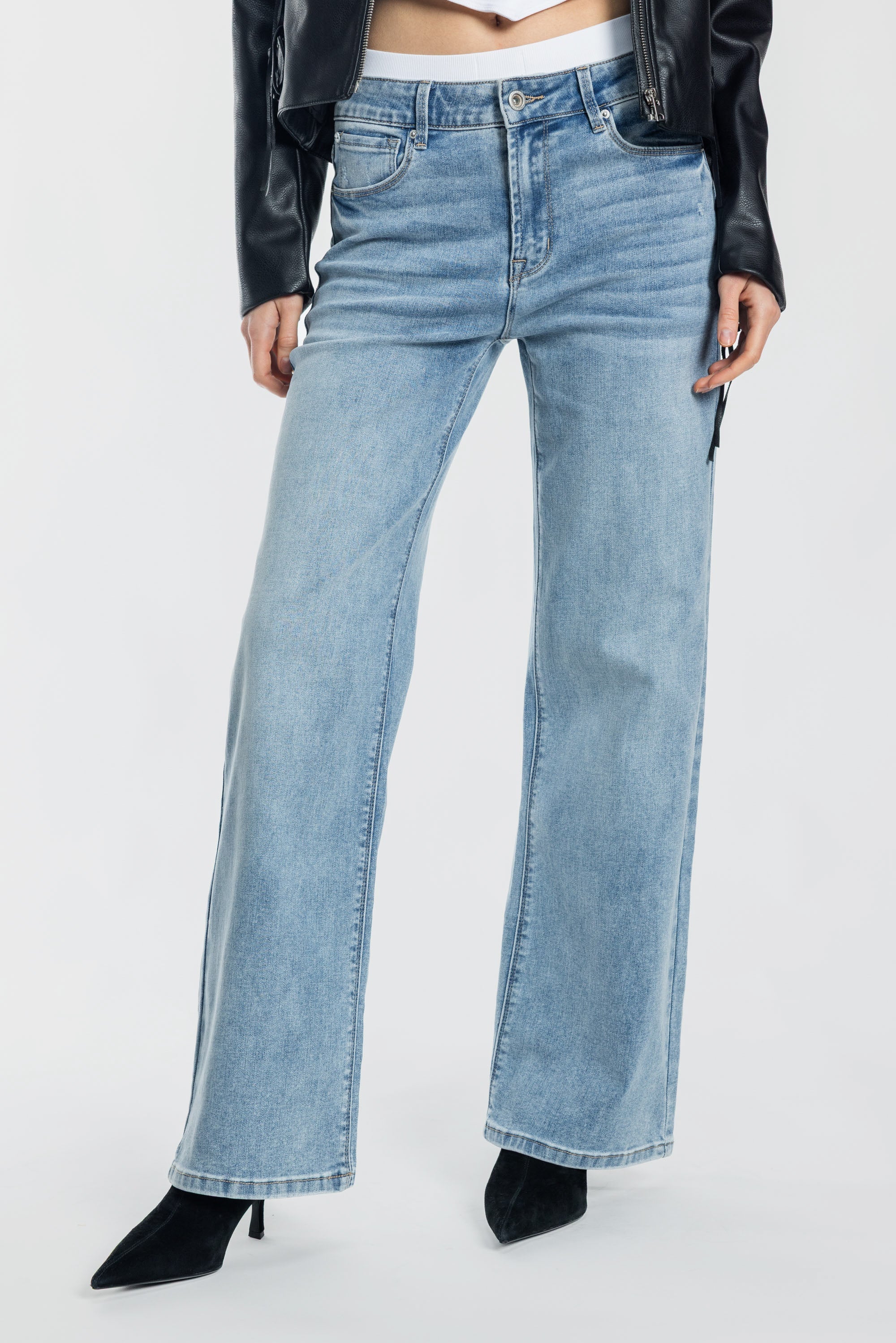 High Rise Wide Leg Jeans
