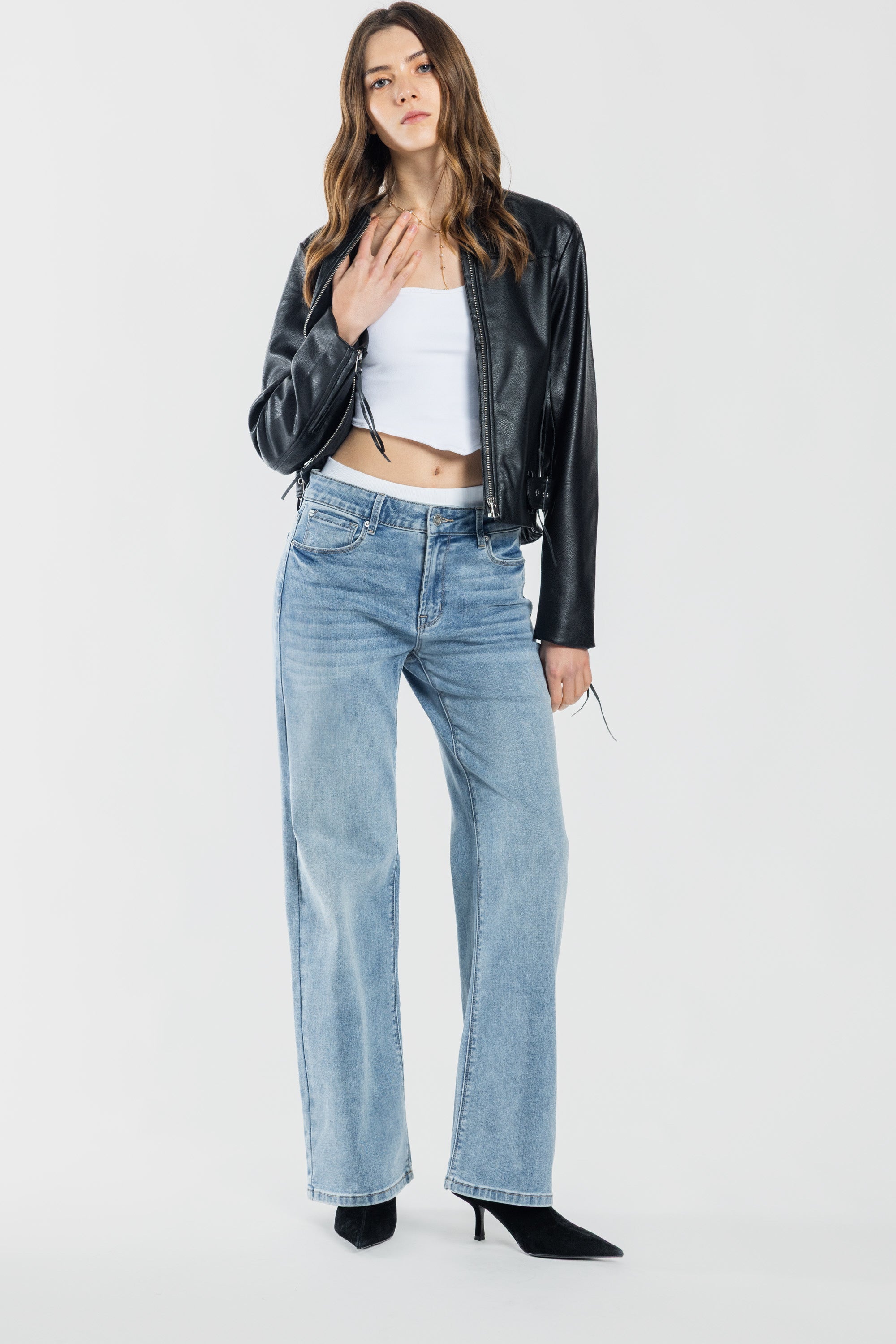 High Rise Wide Leg Jeans