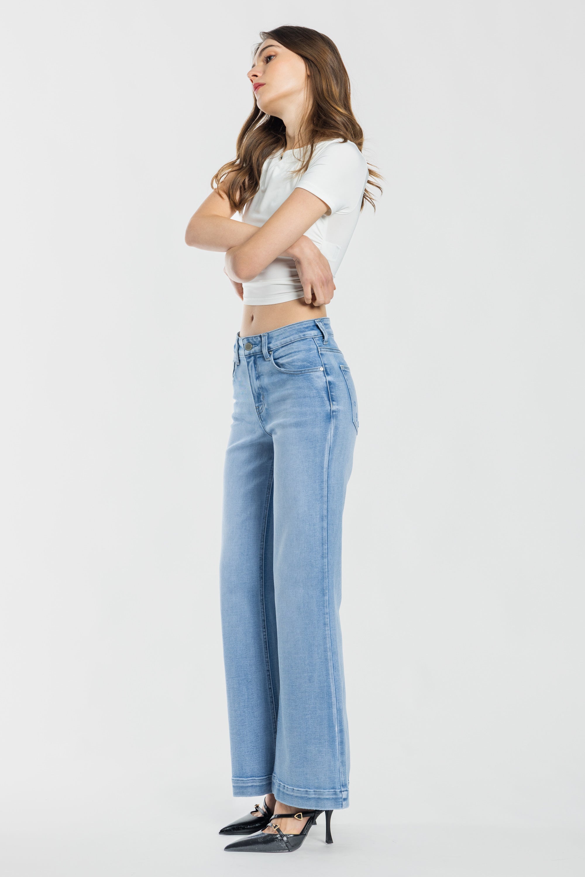High Rise Wide Leg Jeans