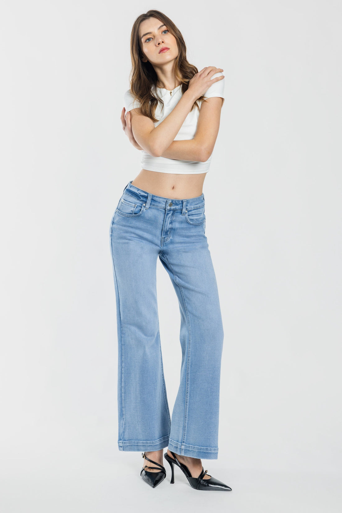 High Rise Wide Leg Jeans