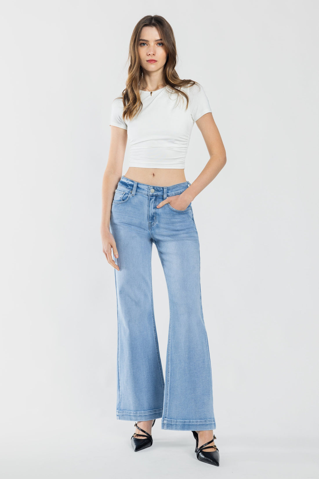 High Rise Wide Leg Jeans