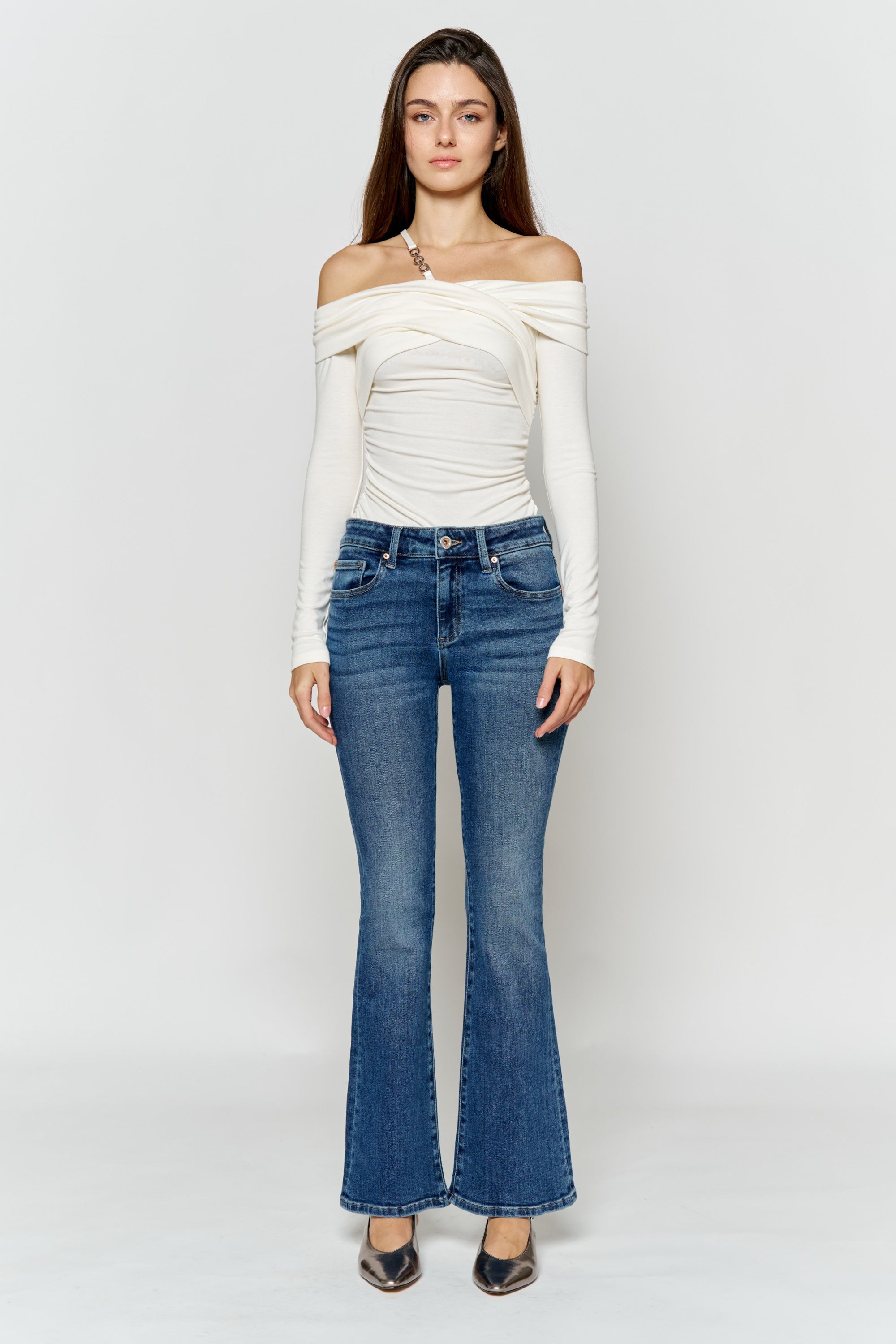 High Rise Bootcut Jeans