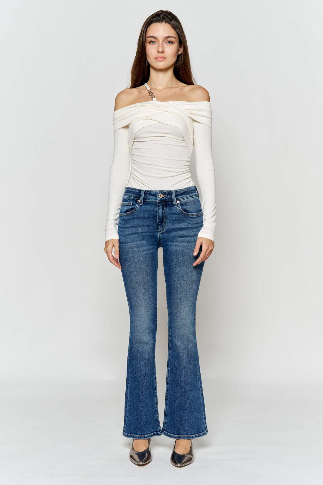 High Rise Bootcut Jeans