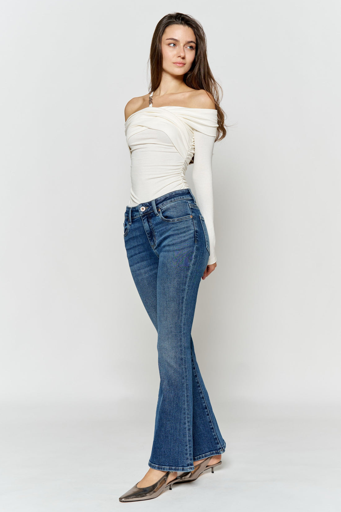 High Rise Bootcut Jeans