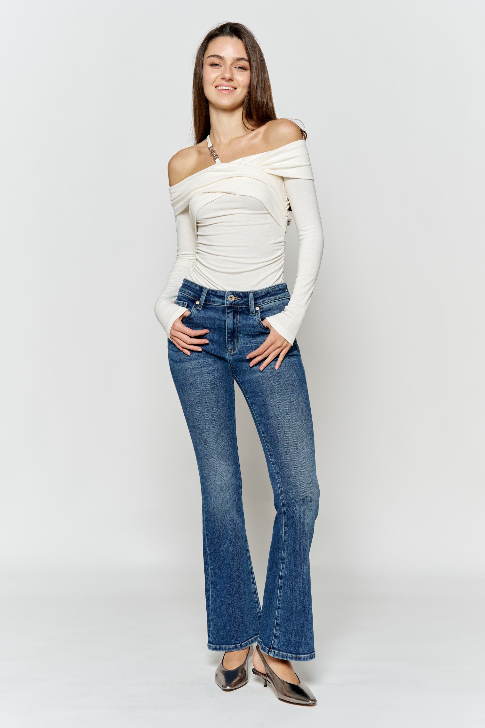 High Rise Bootcut Jeans