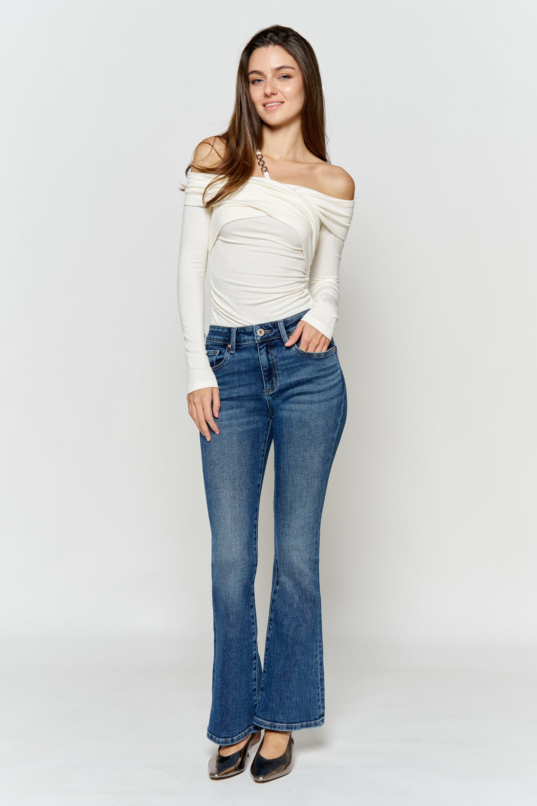 High Rise Bootcut Jeans