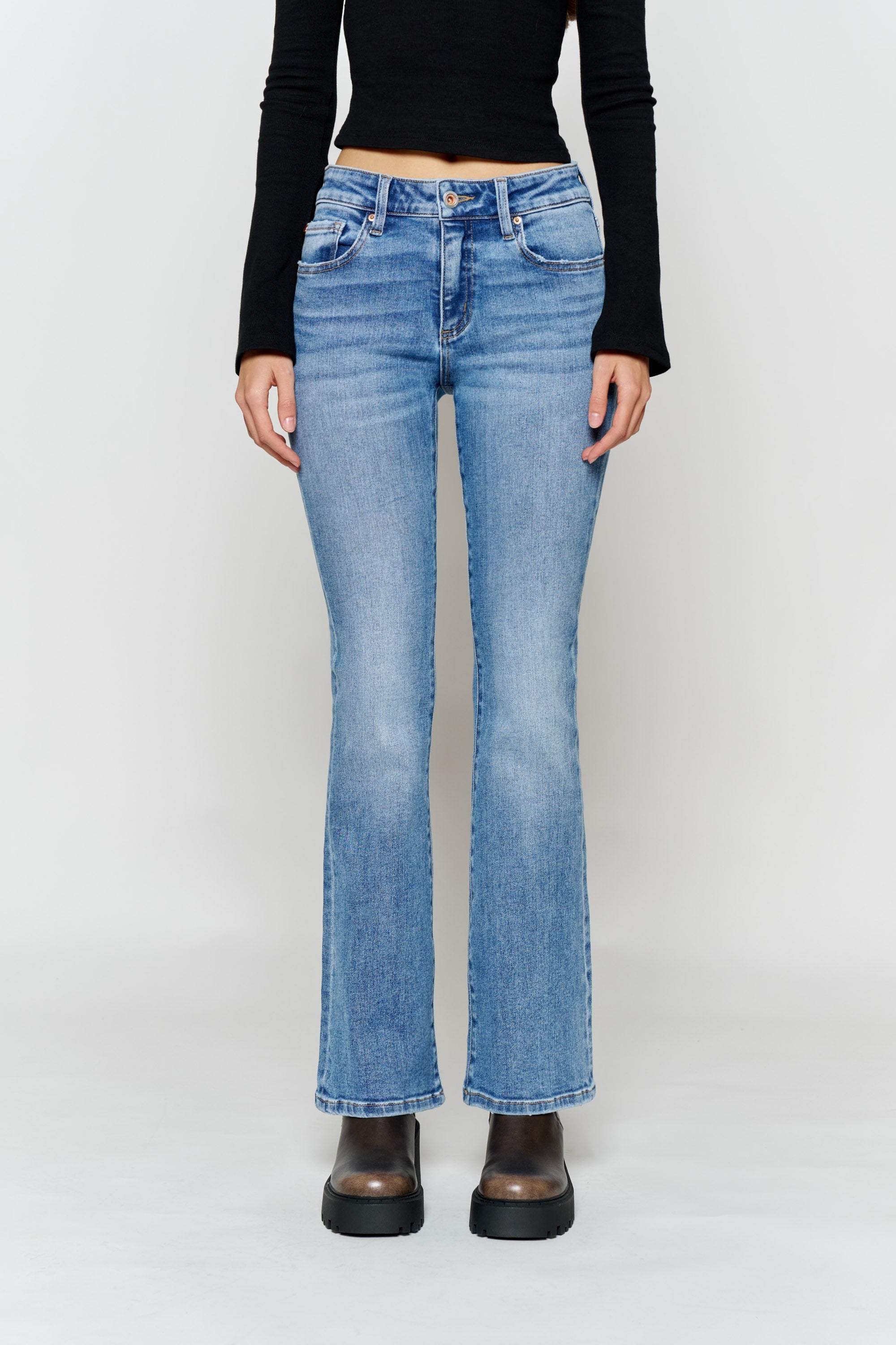 High Rise Bootcut Jeans