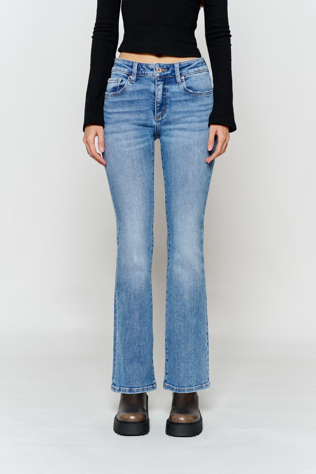 High Rise Bootcut Jeans