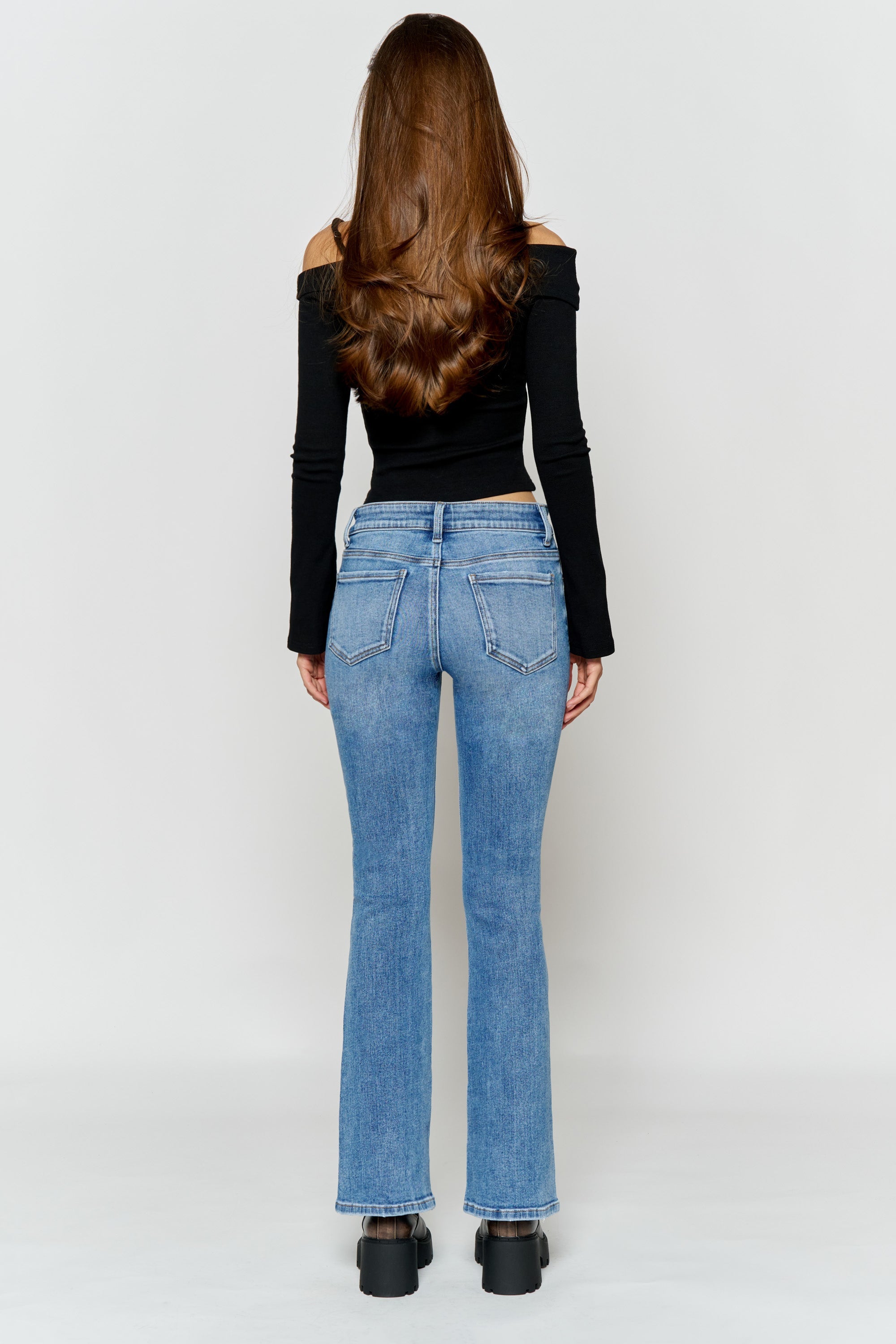 High Rise Bootcut Jeans