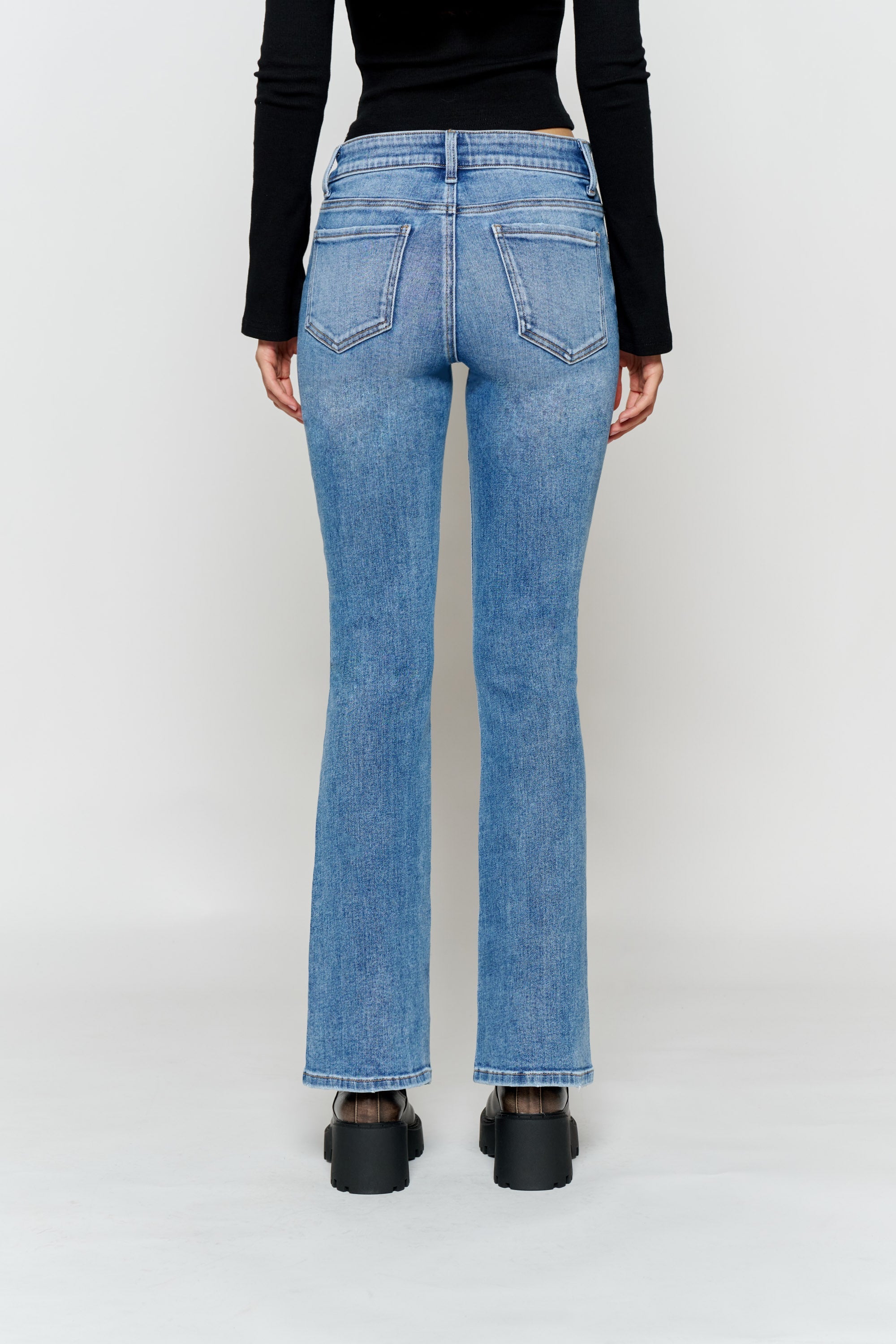 High Rise Bootcut Jeans