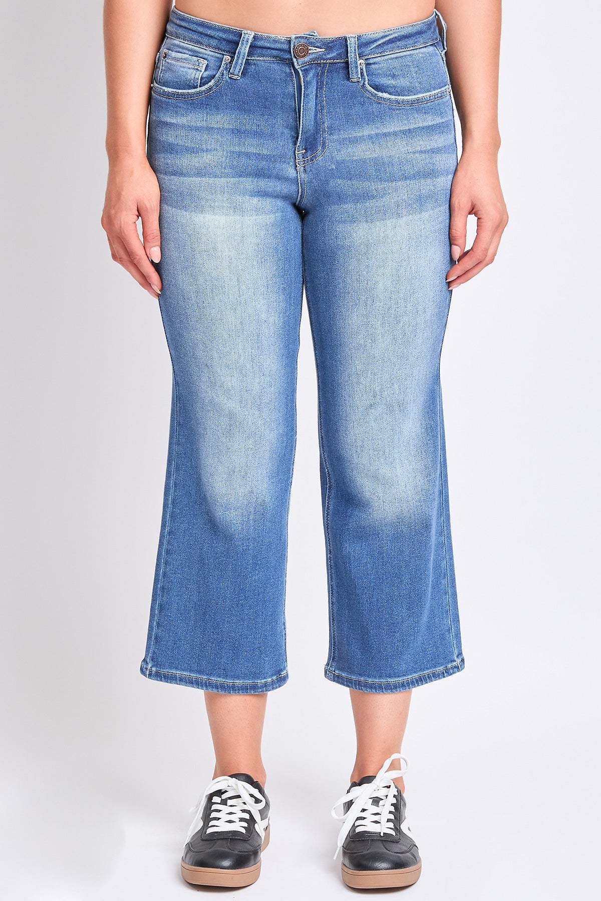 Women's High Rise Cropped Wide Leg