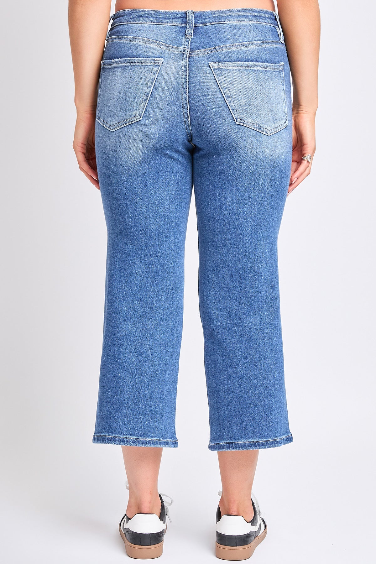 Women's High Rise Cropped Wide Leg