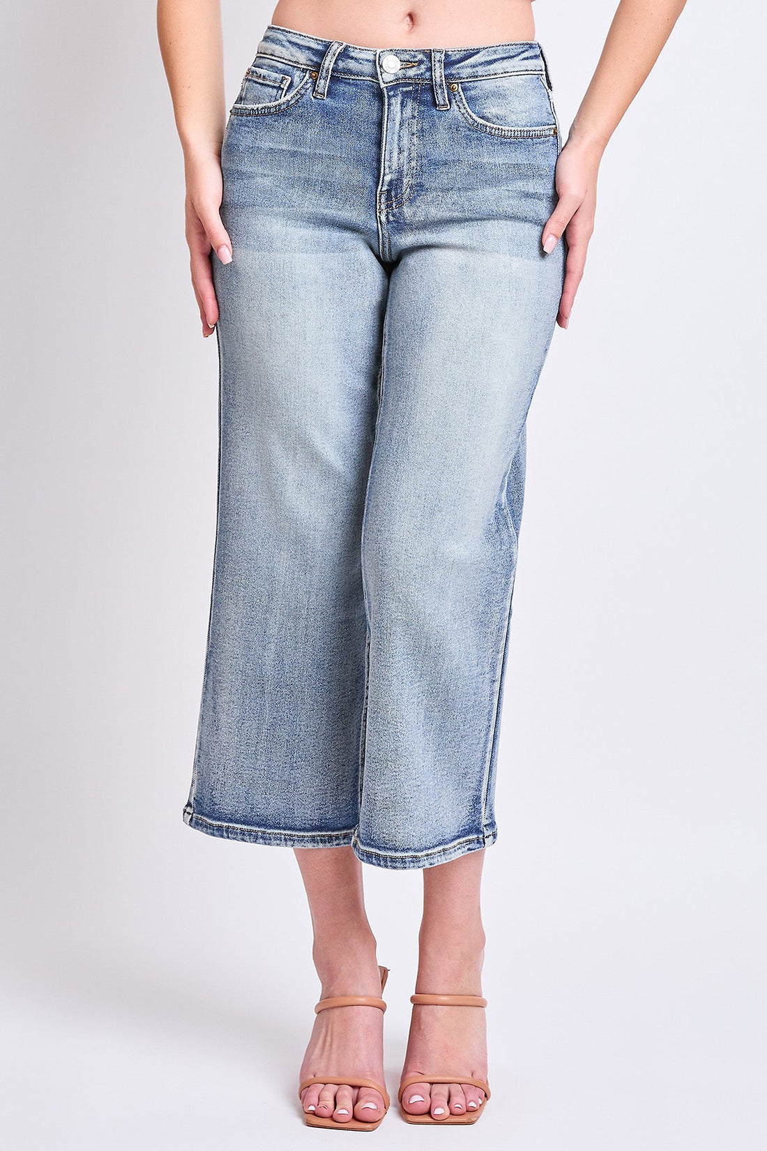 Women's High Rise Cropped Wide Leg