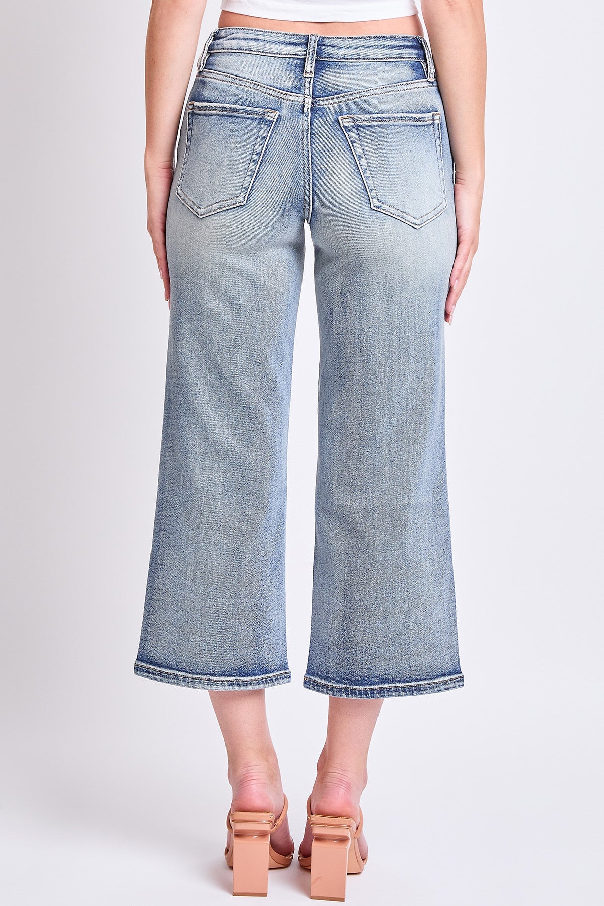 Women's High Rise Cropped Wide Leg