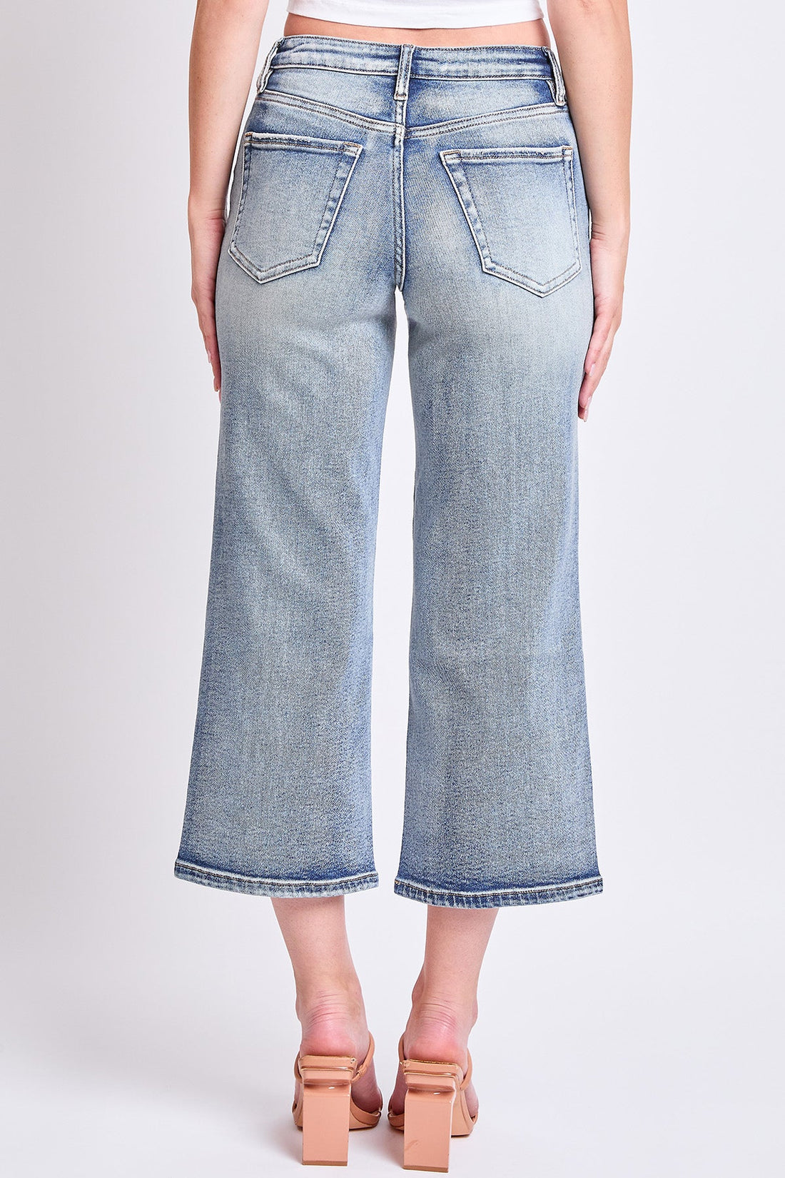 Women's High Rise Cropped Wide Leg
