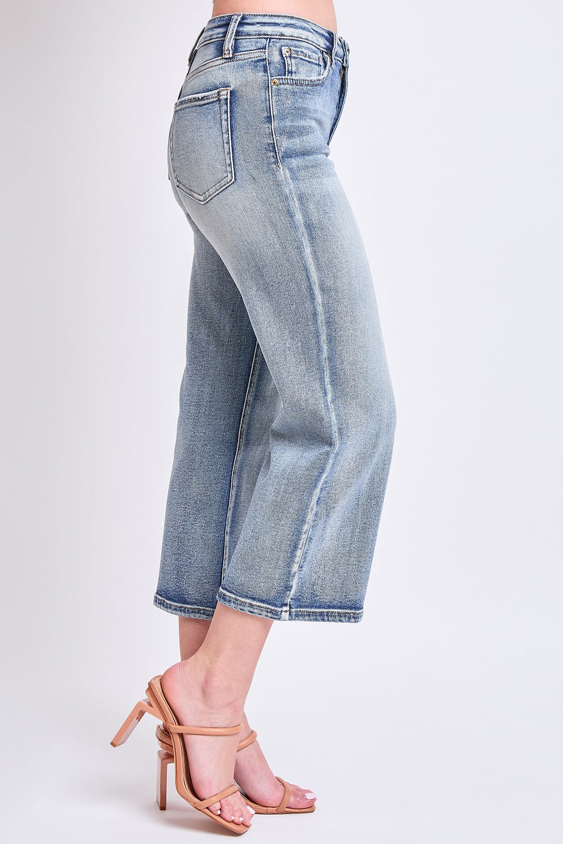 Women's High Rise Cropped Wide Leg