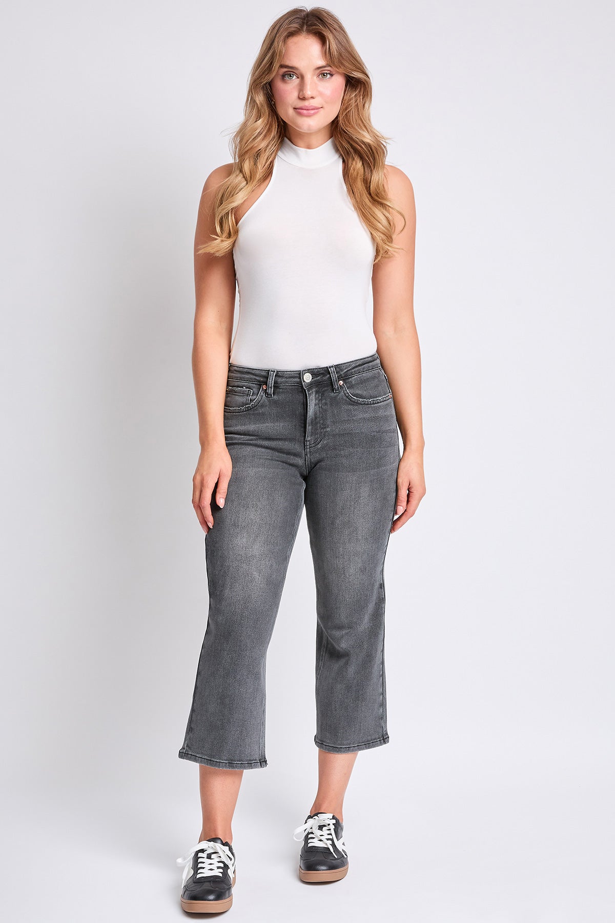 Women's High Rise Cropped Wide Leg