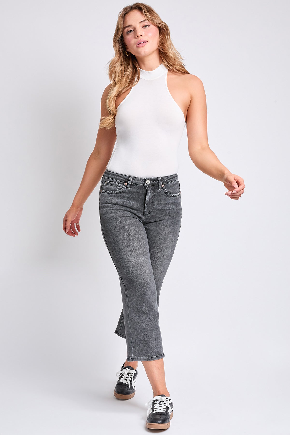 Women's High Rise Cropped Wide Leg