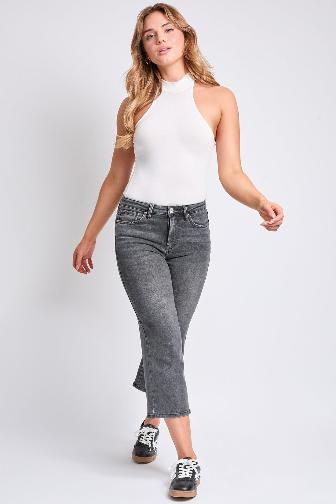 Women's High Rise Cropped Wide Leg