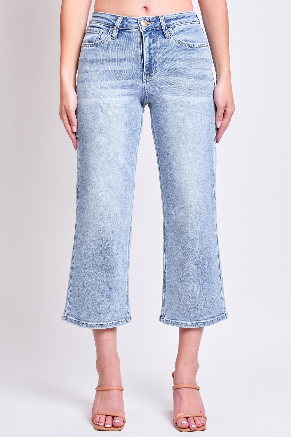 Women's High Rise Cropped Wide Leg