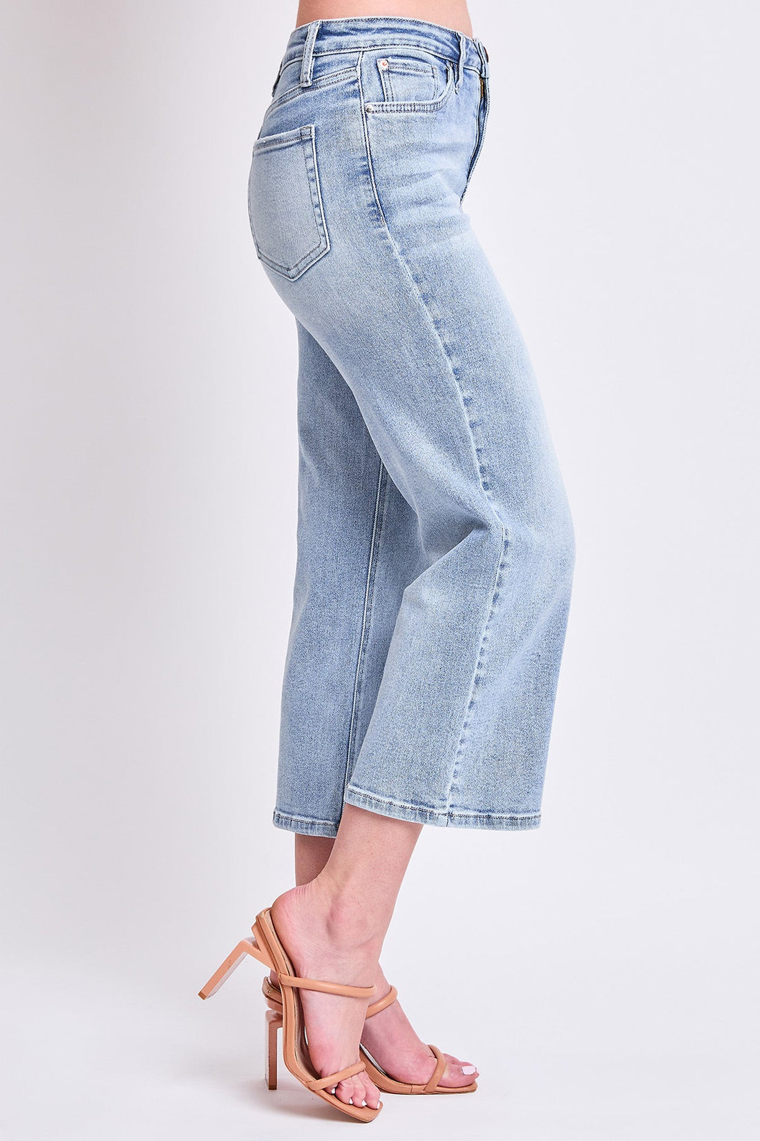 Women's High Rise Cropped Wide Leg