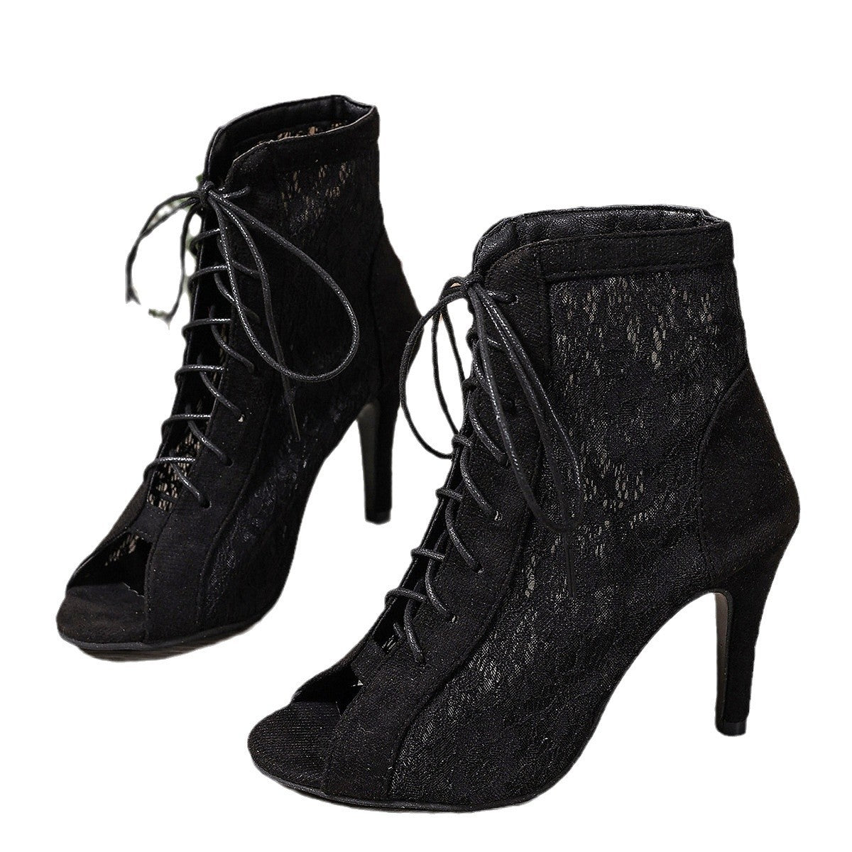 Women’s Hollow Out Fish Mouth Ultra High Heel Sandal Boots