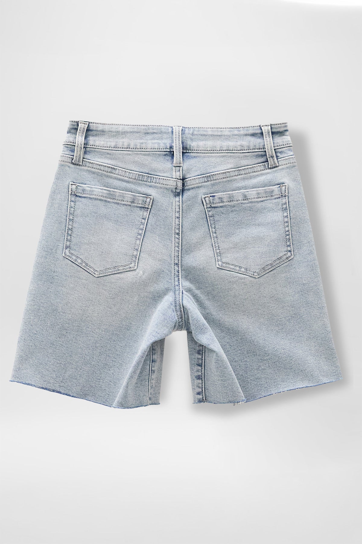 Girls Raw Hem Jort Denim Shorts