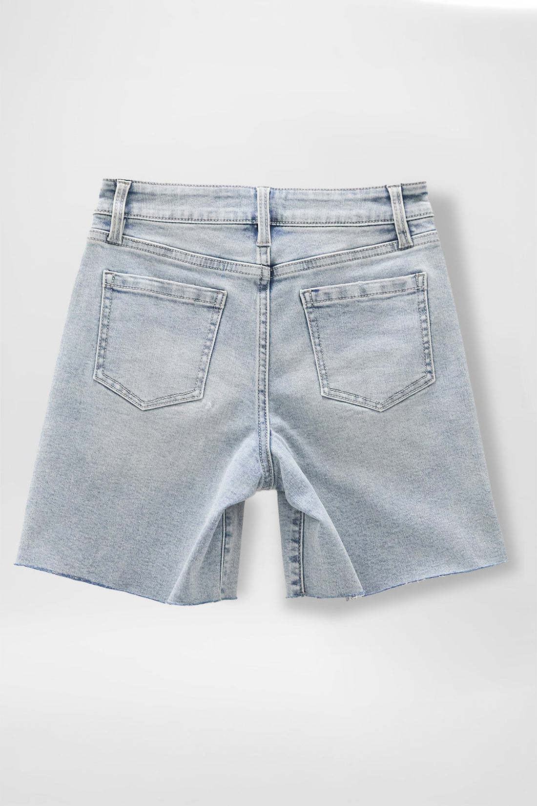 Girls Raw Hem Jort Denim Shorts