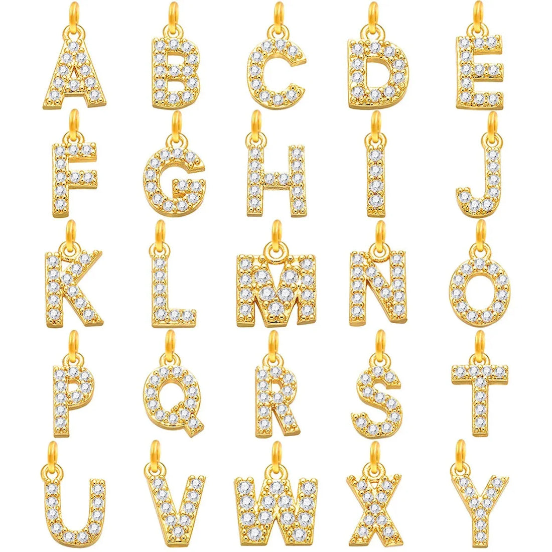 Mandotos Crystal A Z Letter Initial Anklets For Women Cuban Link Stainless Steel Beach Anklet