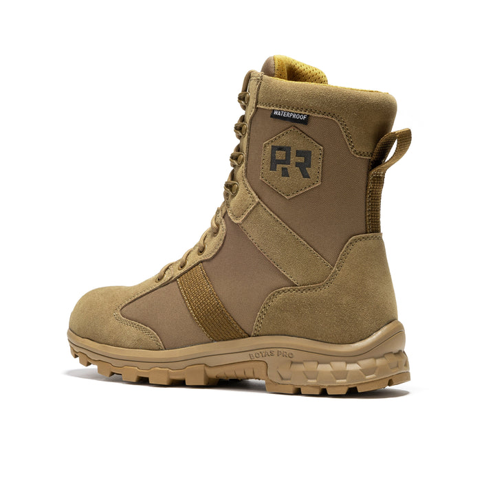 ROCKROOSTER Colmar Coyote 8 inch Suede Leather Waterproof Tactical & Military Boots AB500
