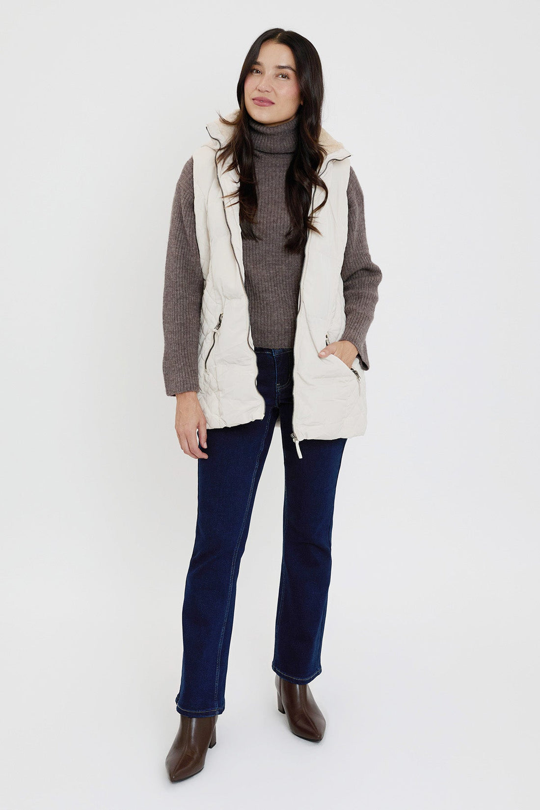 Faux Fur Puffer Vest