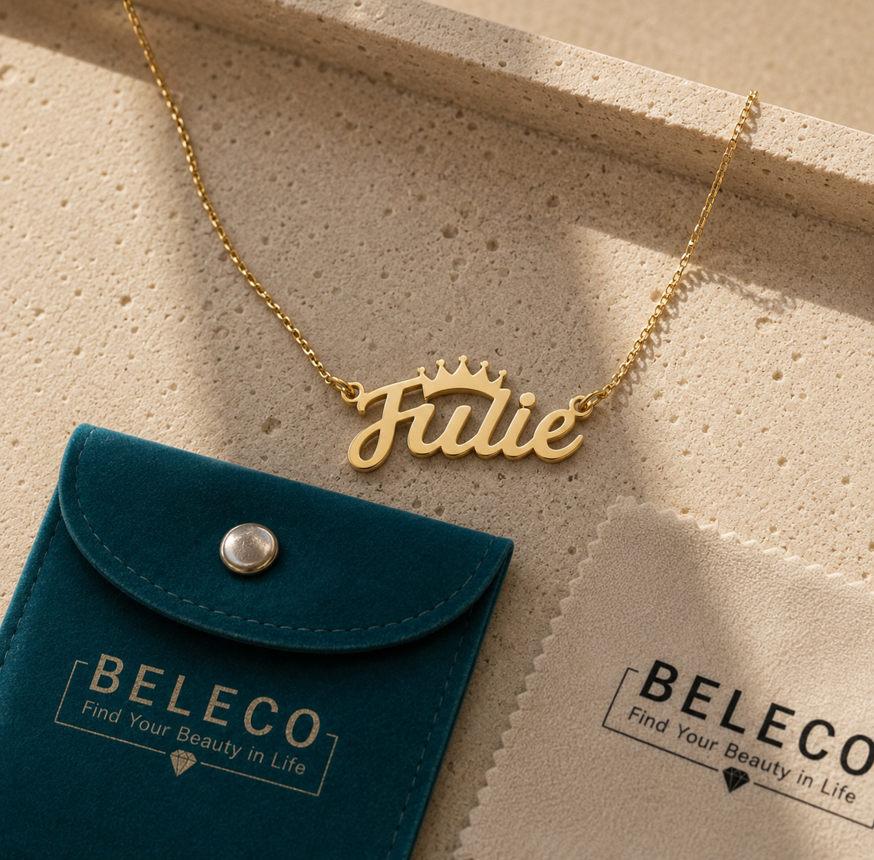 Name Necklace With Crown