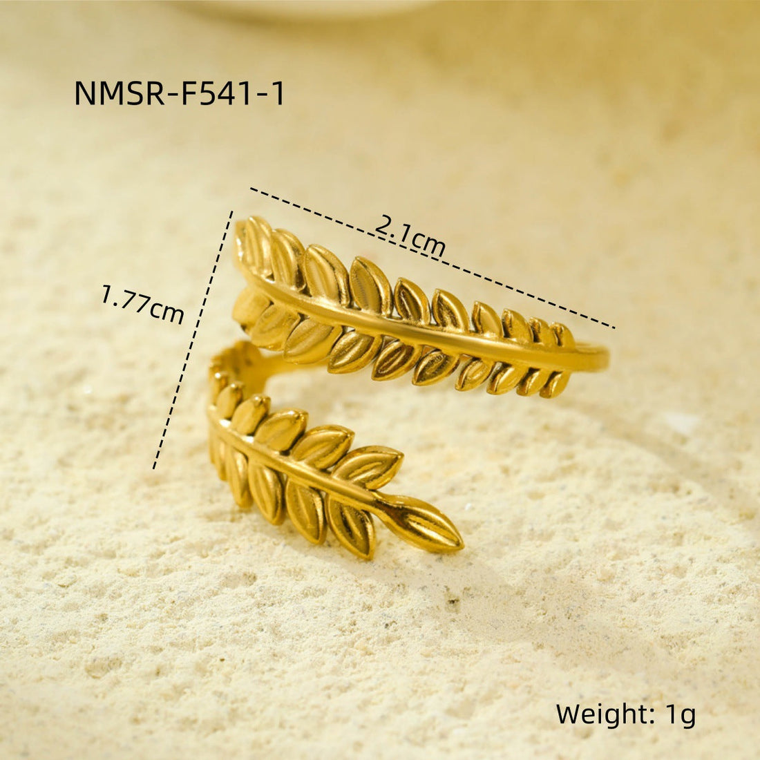 Stainless Steel Geometric Hollow Cutout Multi Layer Open Ring