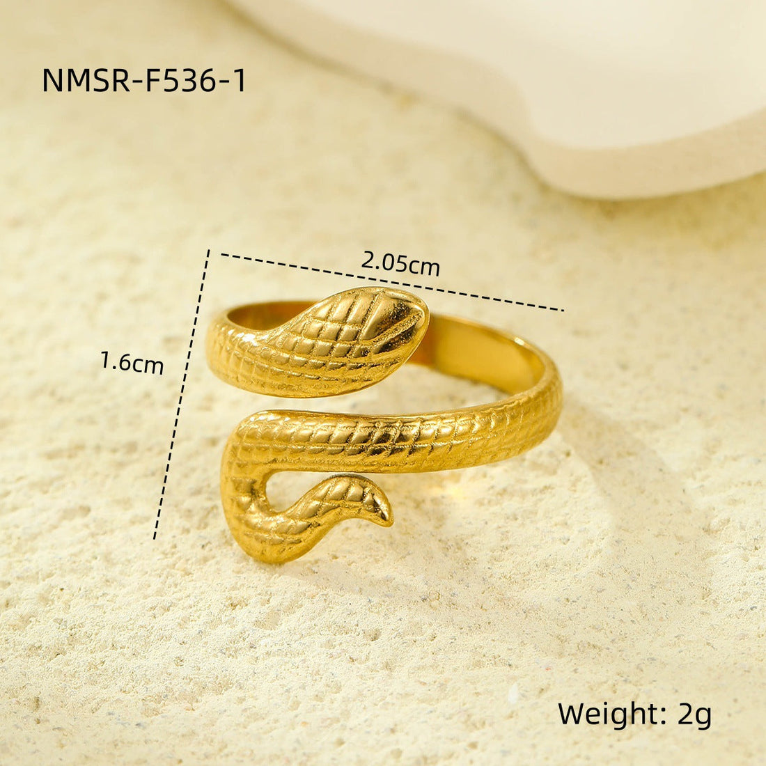 Stainless Steel Geometric Hollow Cutout Multi Layer Open Ring