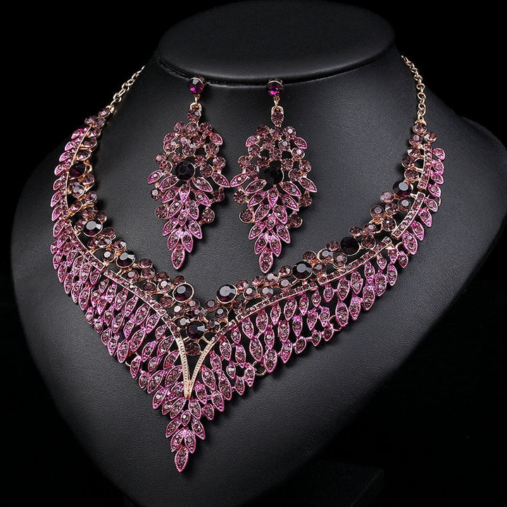 Women's Geometric European and American-Style Luxury Gemstone Necklace Dress