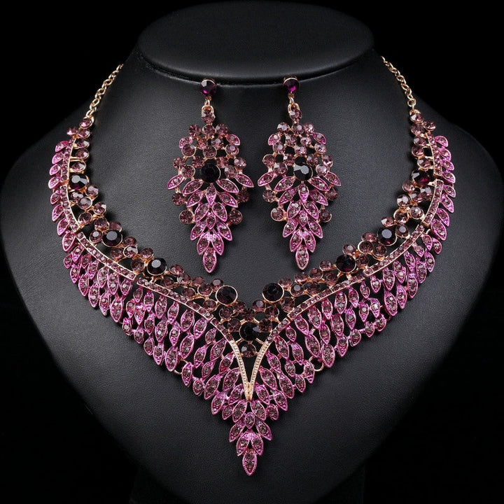 Women's Geometric European and American-Style Luxury Gemstone Necklace Dress