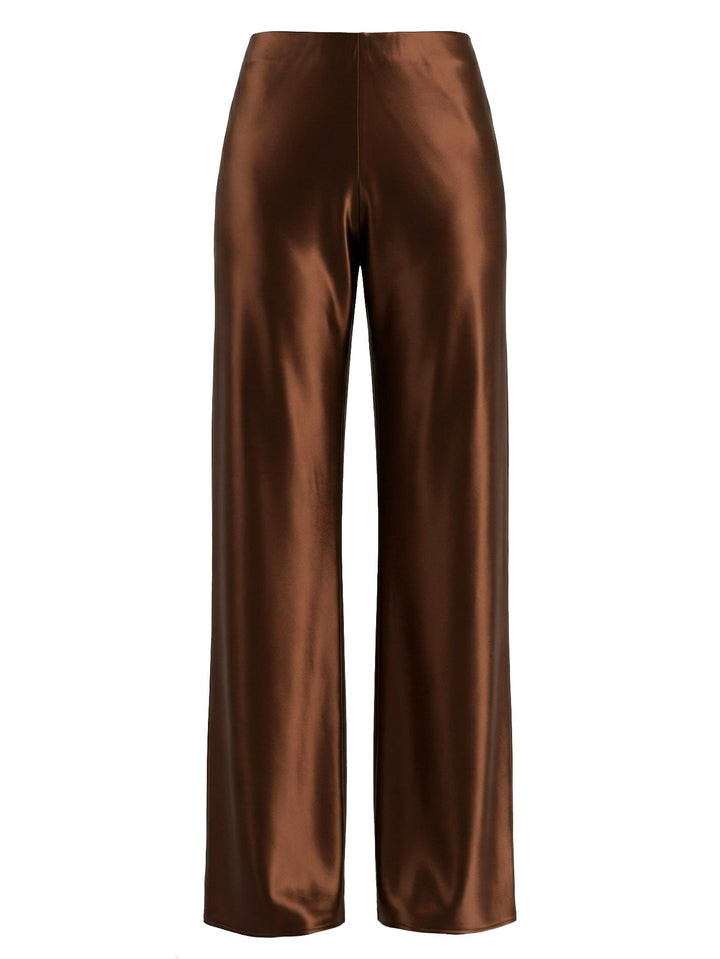 Women Clothing Acetate Satin Pants High End Exquisite High Waist Drooping Straight Wide Leg Pants Women